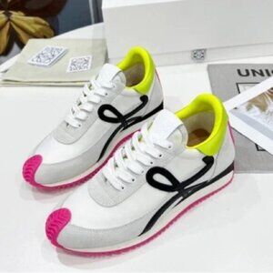 Loewe Flow Runner Sneakers White Pink Shoes